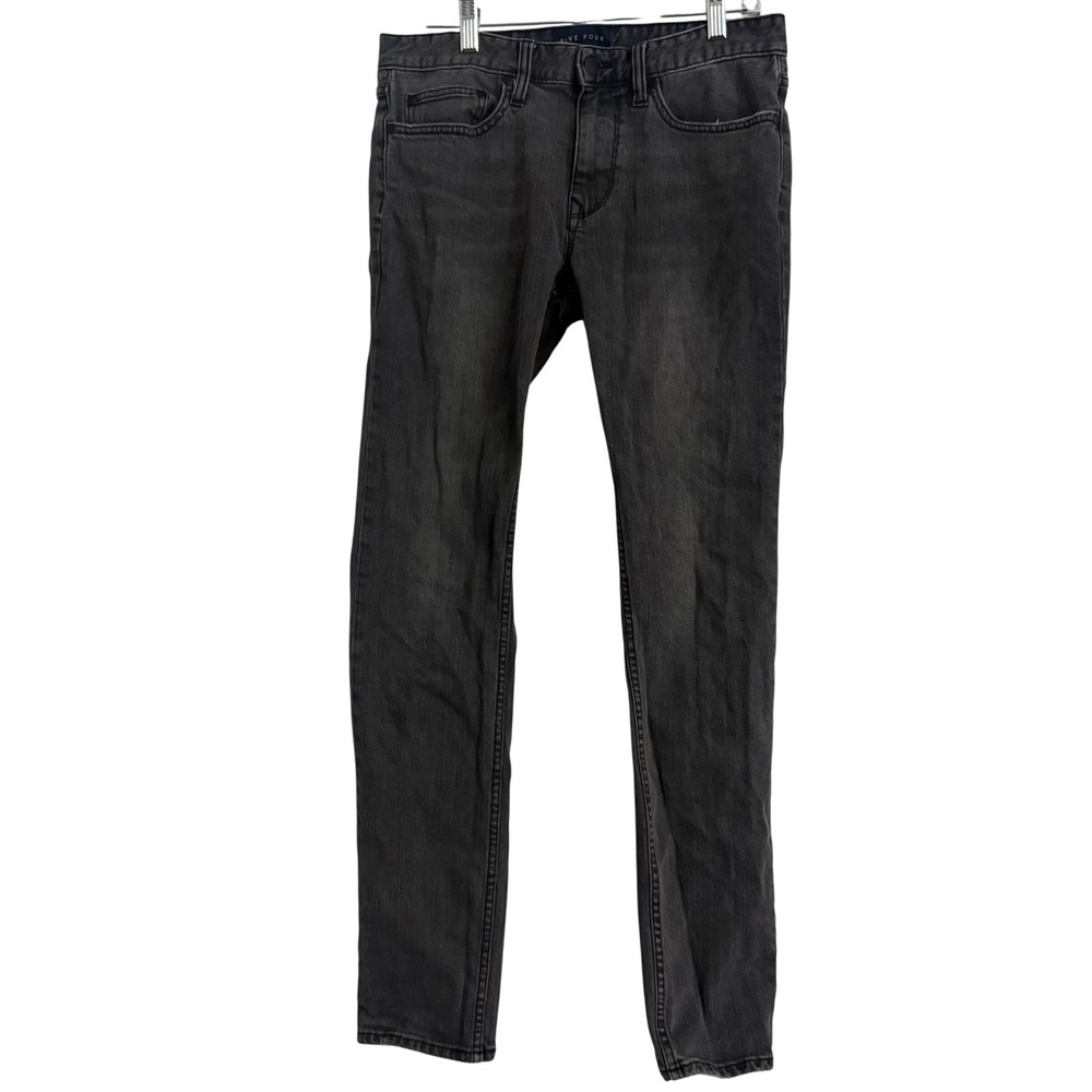 Five Four Charcoal Gray Faded Denim‎ Stretch Slim Fit Jeans Pants Men's Size 31